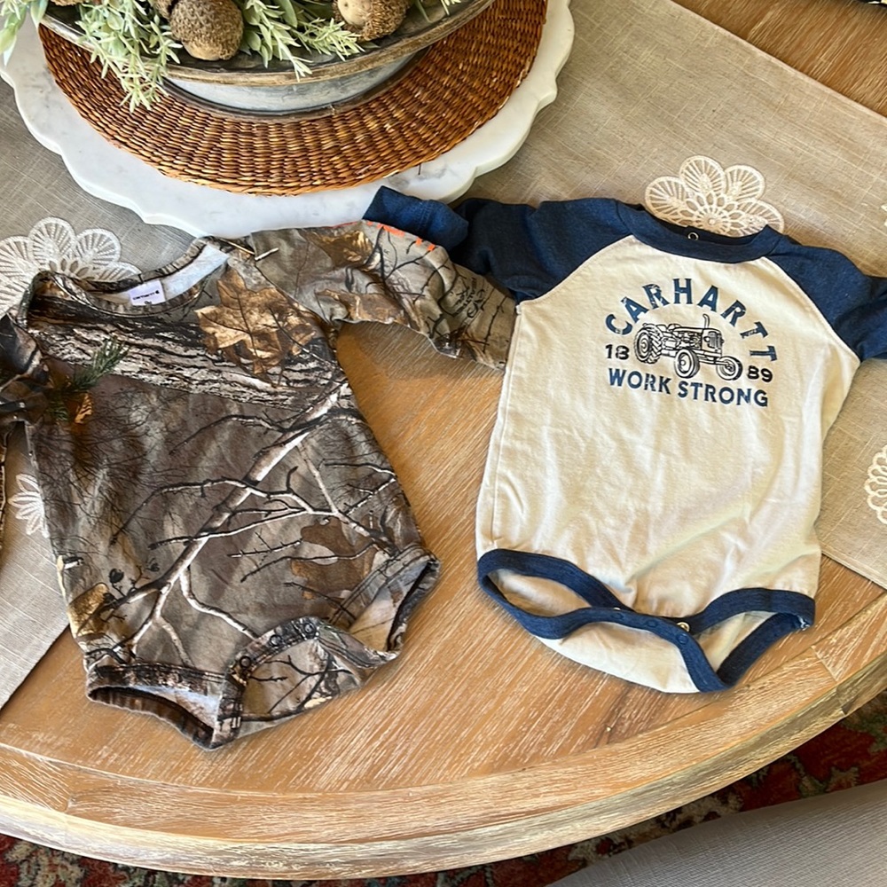 Carhartt baby boy (like new)-  pack of 2. Perfect for your little hunter!